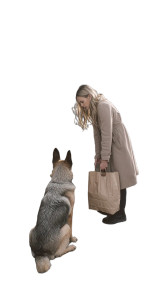 Woman With Dog V5 Vinyl Car Decal Sticker – Waterproof & UV-Resistant 8"