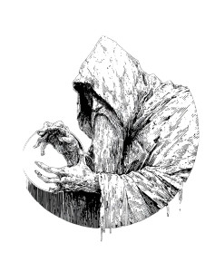 Futuristic Cultist Mage Vinyl Car Decal Sticker – Waterproof & UV-Resistant 8"