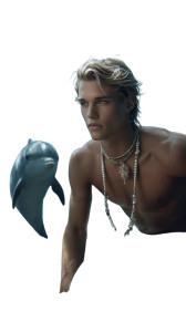 Australian Merman Prince Vinyl Car Decal Sticker – Waterproof & UV-Resistant 8"