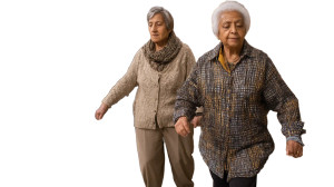 Elderly Group Stomping Vinyl Car Decal Sticker – Waterproof & UV-Resistant 8"