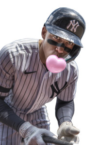 Yankees Bubble Gum Heart Vinyl Car Decal Sticker – Waterproof & UV-Resistant 8"