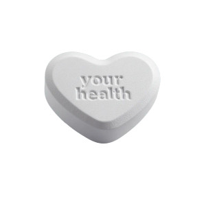 Heart-Shaped Supplement Vinyl Car Decal Sticker – Waterproof & UV-Resistant 8"