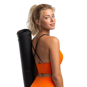 Yoga Mat Blonde Vinyl Car Decal Sticker – Waterproof & UV-Resistant 8"