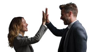 Joyful Business Duo Vinyl Car Decal Sticker – Waterproof & UV-Resistant 8"