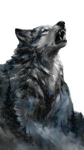 Howling Wolf Tattoo V4 Vinyl Car Decal Sticker – Waterproof & UV-Resistant 8"