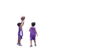 Asian Boys Basketball Vinyl Car Decal Sticker – Waterproof & UV-Resistant 8"