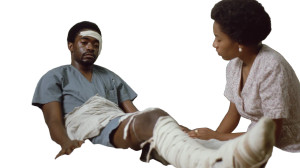 Injured Man Hospital Vinyl Car Decal Sticker – Waterproof & UV-Resistant 8"