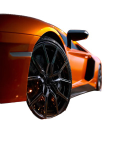 Orange Sport Car Vinyl Car Decal Sticker – Waterproof & UV-Resistant 8"