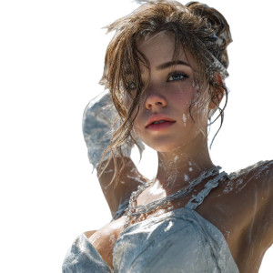 Crystal Goddess Beauty Vinyl Car Decal Sticker – Waterproof & UV-Resistant 8"