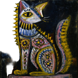 Decorated Cat Vinyl Car Decal Sticker – Waterproof & UV-Resistant 8"