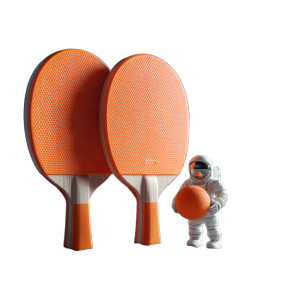 Astronaut With Rackets Vinyl Car Decal Sticker – Waterproof & UV-Resistant 8"