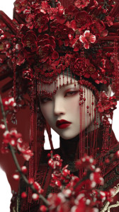 Plum Blossom Goddess Vinyl Car Decal Sticker – Waterproof & UV-Resistant 8"