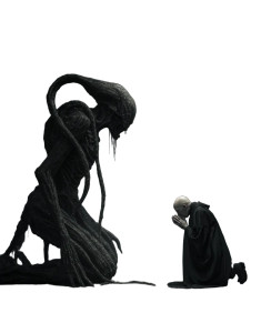 Alien Prayer Scene Vinyl Car Decal Sticker – Waterproof & UV-Resistant 8"