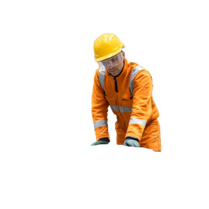 Factory Worker Inspecting V2 Vinyl Car Decal Sticker – Waterproof & UV-Resistant 8"