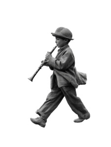 Boy Playing Piccolo Vinyl Car Decal Sticker – Waterproof & UV-Resistant 8"