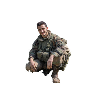 Arab Soldier Smiling Vinyl Car Decal Sticker – Waterproof & UV-Resistant 8"