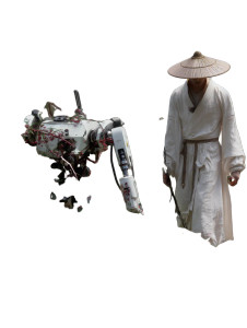 Joseon Farming Robot Vinyl Car Decal Sticker – Waterproof & UV-Resistant 8"