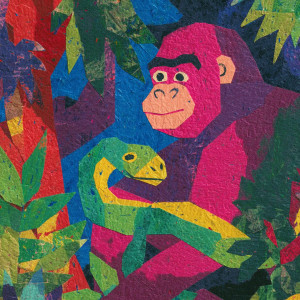 Orangutan & Snake Vinyl Car Decal Sticker – Waterproof & UV-Resistant 8" Orangutan & Snake Vinyl Car Decal Sticker – Waterproof & UV-Resistant 8"