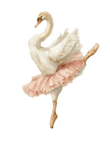 Ballet Swan Vinyl Car Decal Sticker – Waterproof & UV-Resistant 8"
