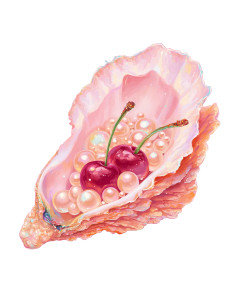 Pink Oyster Delight Vinyl Car Decal Sticker – Waterproof & UV-Resistant 8"