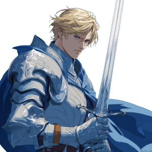 Blonde Knight Warrior V2 Vinyl Car Decal Sticker – Waterproof & UV-Resistant 8"