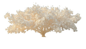 Floating Golden Tree Vinyl Car Decal Sticker – Waterproof & UV-Resistant 8"