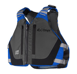 Onyx Outdoors PFD Life Vest | Air Span Breeze XL/2XL Blue | U S Coast Guard & Transport Canada Approved, Foam, Paddling Kayak Fishing, Large Pockets Onyx Outdoors PFD Life Vest | Air Span Breeze XL/2XL Blue | U S Coast Guard & Transport Canada Approved, Foam, Paddling Kayak Fishing, Large Pockets