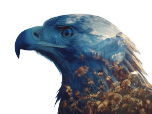 Majestic Eagle Silhouette V2 Vinyl Car Decal Sticker – Waterproof & UV-Resistant 8"