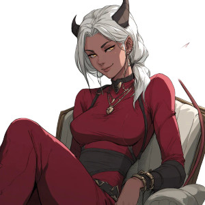 Tiefling Spy Vinyl Car Decal Sticker – Waterproof & UV-Resistant 8"
