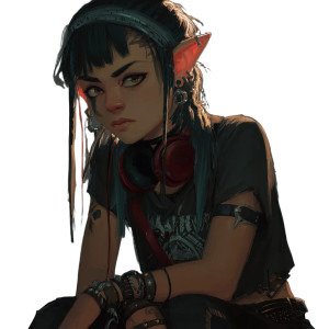 Elf Rocker Portrait V3 Vinyl Car Decal Sticker – Waterproof & UV-Resistant 8"