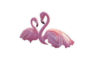 Flamingos In Flight Vinyl Car Decal Sticker – Waterproof & UV-Resistant 8"
