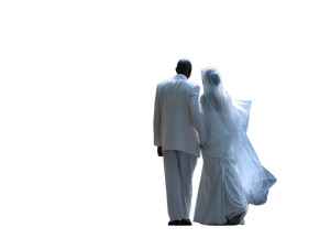 Wedding Couple V2 Vinyl Car Decal Sticker – Waterproof & UV-Resistant 8"