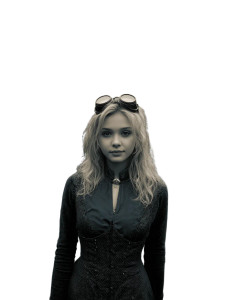 Steampunk Adventure Girl Vinyl Car Decal Sticker – Waterproof & UV-Resistant 8"