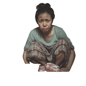 Vietnamese Mother Scrubbing Pork Vinyl Car Decal Sticker – Waterproof & UV-Resistant 8"