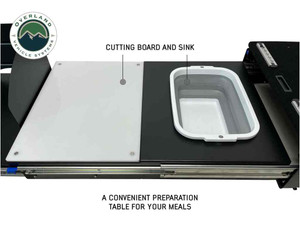 Ultimate Camp Kitchen | Overland Vehicle Systems Slide-Out | Fit Portable Grill | Heavy Duty Rails | Storage/Fridge Base