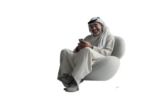 Happy Arab Father Vinyl Car Decal Sticker – Waterproof & UV-Resistant 8"