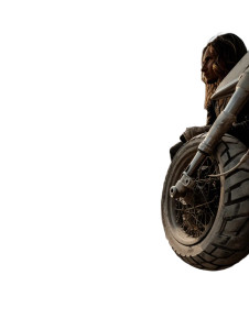 Rugged Biker Rocket Vinyl Car Decal Sticker – Waterproof & UV-Resistant 