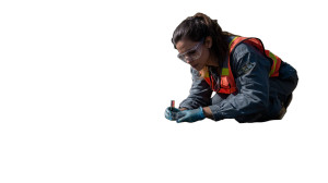 Environmental Scientist Researching Vinyl Car Decal Sticker – Waterproof & UV-Resistant 8"