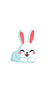 Laughing Bunny Vinyl Car Decal Sticker – Waterproof & UV-Resistant 8"
