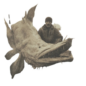 Fisherman With Leviathan Vinyl Car Decal Sticker – Waterproof & UV-Resistant 8"