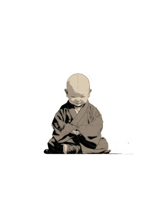 Baby Monk Logo Vinyl Car Decal Sticker – Waterproof & UV-Resistant 8"