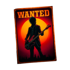 Bass Guitarist Silhouette Vinyl Car Decal Sticker – Waterproof & UV-Resistant 8" Bass Guitarist Silhouette Vinyl Car Decal Sticker – Waterproof & UV-Resistant 8"