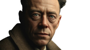 Albert Camus Portrait Vinyl Car Decal Sticker – Waterproof & UV-Resistant 8"