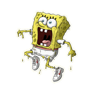 Spongebob Workout Vinyl Car Decal Sticker – Waterproof & UV-Resistant 8"