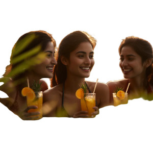 Relaxing At Sunset Vinyl Car Decal Sticker – Waterproof & UV-Resistant 8"