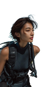 Confident Scuba Diver V2 Vinyl Car Decal Sticker – Waterproof & UV-Resistant 8"