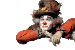 Friendly Clown Art Vinyl Car Decal Sticker – Waterproof & UV-Resistant 8"