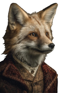 Gentleman Swift Fox Vinyl Car Decal Sticker – Waterproof & UV-Resistant 8"
