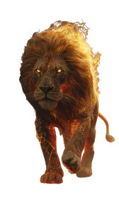 Fiery Lion Vinyl Car Decal Sticker – Waterproof & UV-Resistant 8"