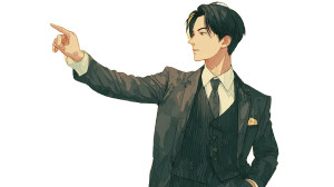 Stylish Japanese Man V5 Vinyl Car Decal Sticker – Waterproof & UV-Resistant 8"